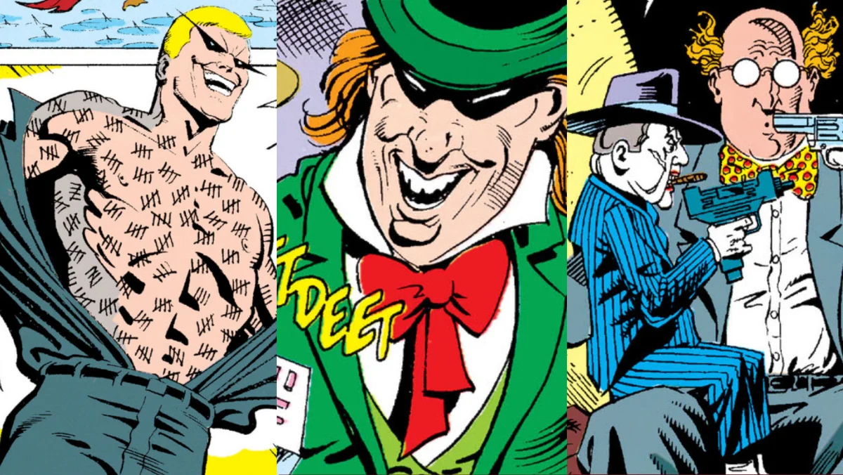 Two panels from Batman: Vengeance of Bane, one of Bane reading at a table and another of him fighting another inmate in prison.