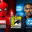 Spider-Man, Green Lantern John Stewart, Logos for Marvel Studios, DC, San Diego Comic Con