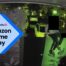 Night time footage taken with home security camera, and an Amazon Prime Day deal badge.