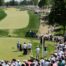 Aaron Rai of England plays his shot from the first tee during the final round of the PGA Championship at Aronimink Golf Club on May 17, 2026 in Newtown, Pennsylvania.