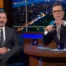 Jimmy Kimmel as a guest on The Late Show With Stephen Colbert