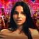 Inde Navarrette with MCU heroes in the background.