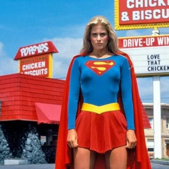 Before Supergirl had endless corporate tie-ins, she, for some reason, had Popeyes