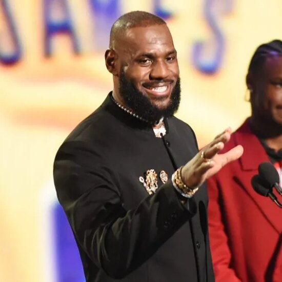 LeBron James speaks onstage at The 2023 ESPYS held at Dolby Theatre on July 12, 2023 in Los Angeles, California. (Photo by Gilbert Flores/Variety via Getty Images)