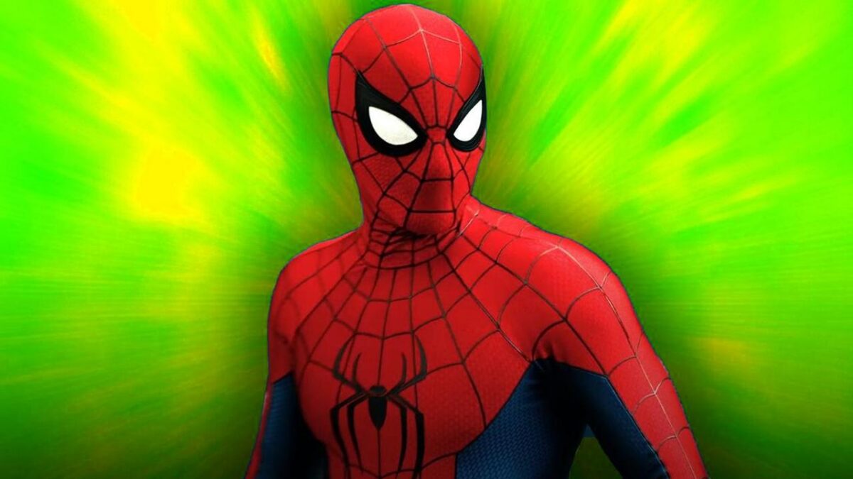 Spider-Man in Brand New Day, Green and Yellow Background.