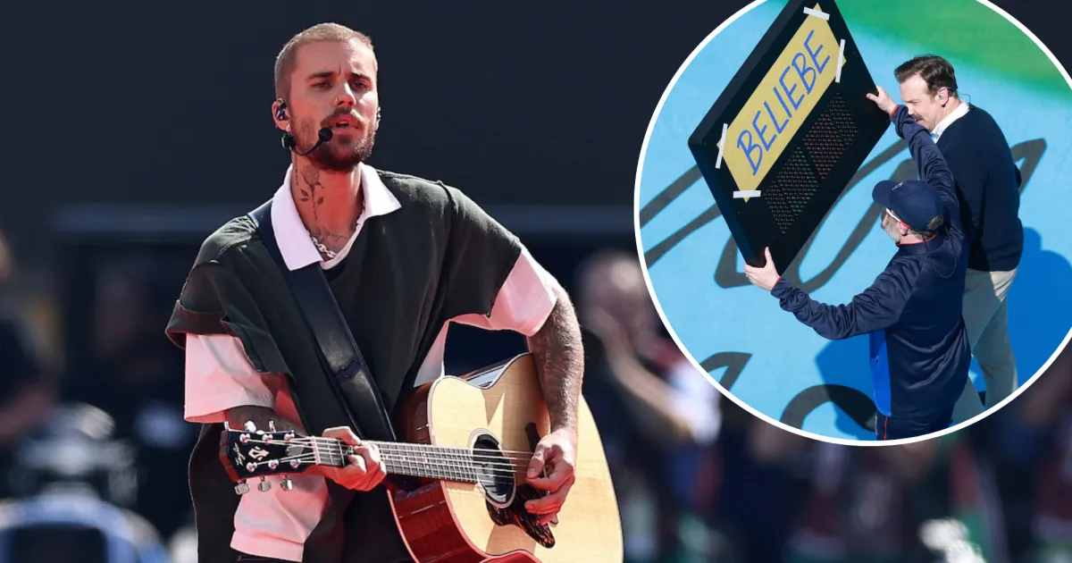 Ted Lasso Intros Justin Bieber at World Cup Final Halftime Show