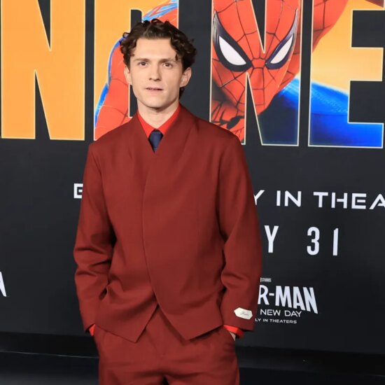 Tom Holland attends the Los Angeles premiere of 