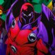 Animated Cyclops and Wolverine from X-Men '97 with comic Onslaught in-between them.