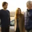 David Duchovny, Gillian Anderson, and director Chris Carter on the set of The X-Files: I Want to Believe.