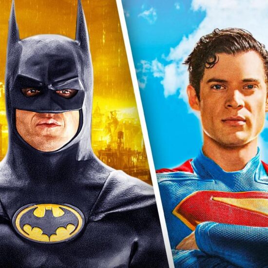 Michael Keaton's Batman, David Corenswet's Superman