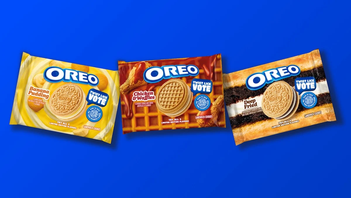 Three packs of special flavor Oreo cookies