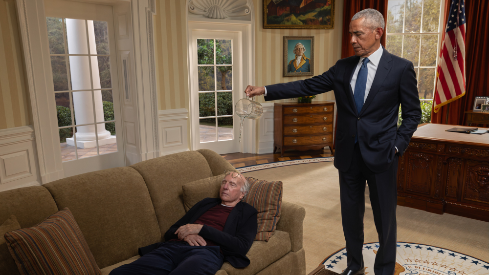 Obama in Larry David Show Revisits Tan Suit Controversy