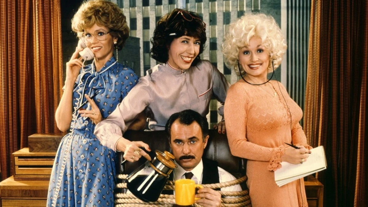 Jane Fonda, Lily Tomlin, Dolly Parton, and Dabney Coleman in 9 to 5