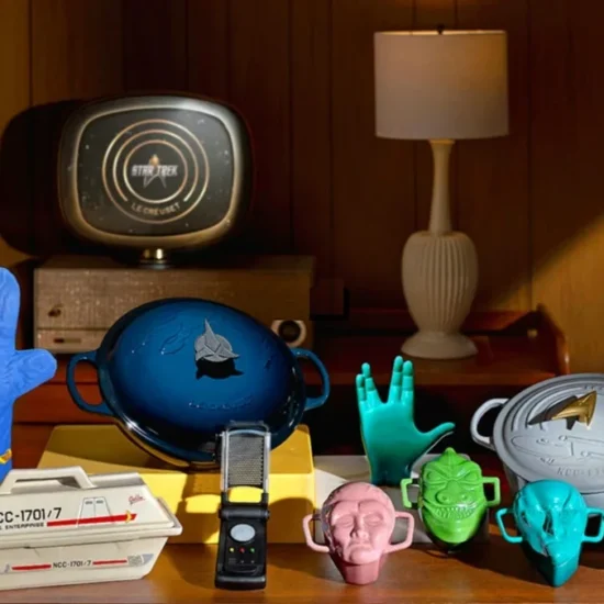 Star Trek x La Creuset cookware items