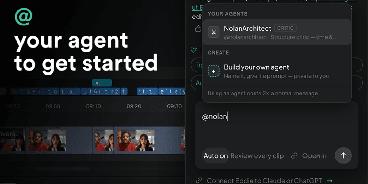 Eddie AI Launches an Agent Marketplace of Editing Agents Built on Great Filmmakers
