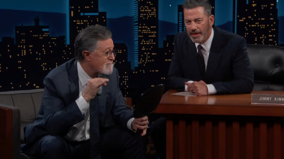 Jimmy Kimmel Goads Stephen Colbert Into Shaving Off His Beard on Air