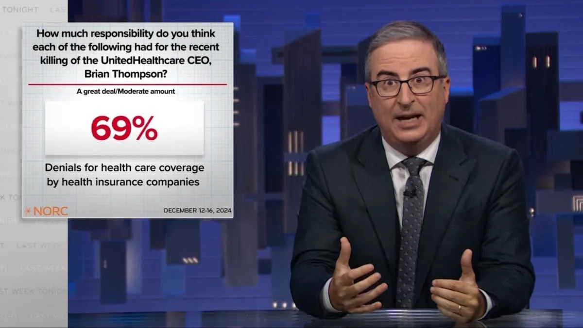John Oliver preps viewers for Luigi Mangione