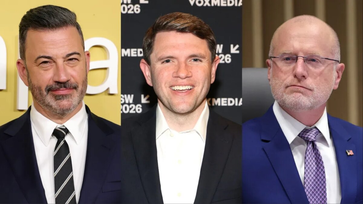 Jimmy Kimmel, James Talarico and Brendan Carr.