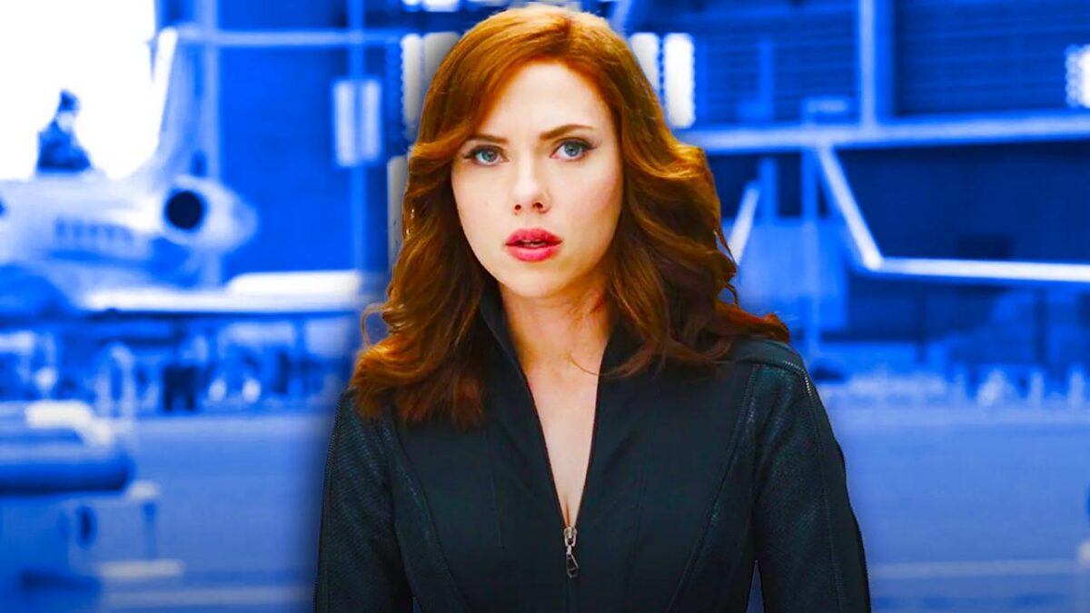 Scarlett Johansson as Black Widow.