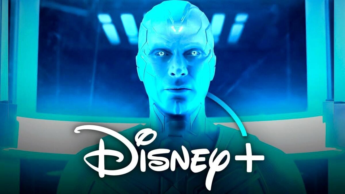 Vision in VisionQuest prequel, Disney Plus logo