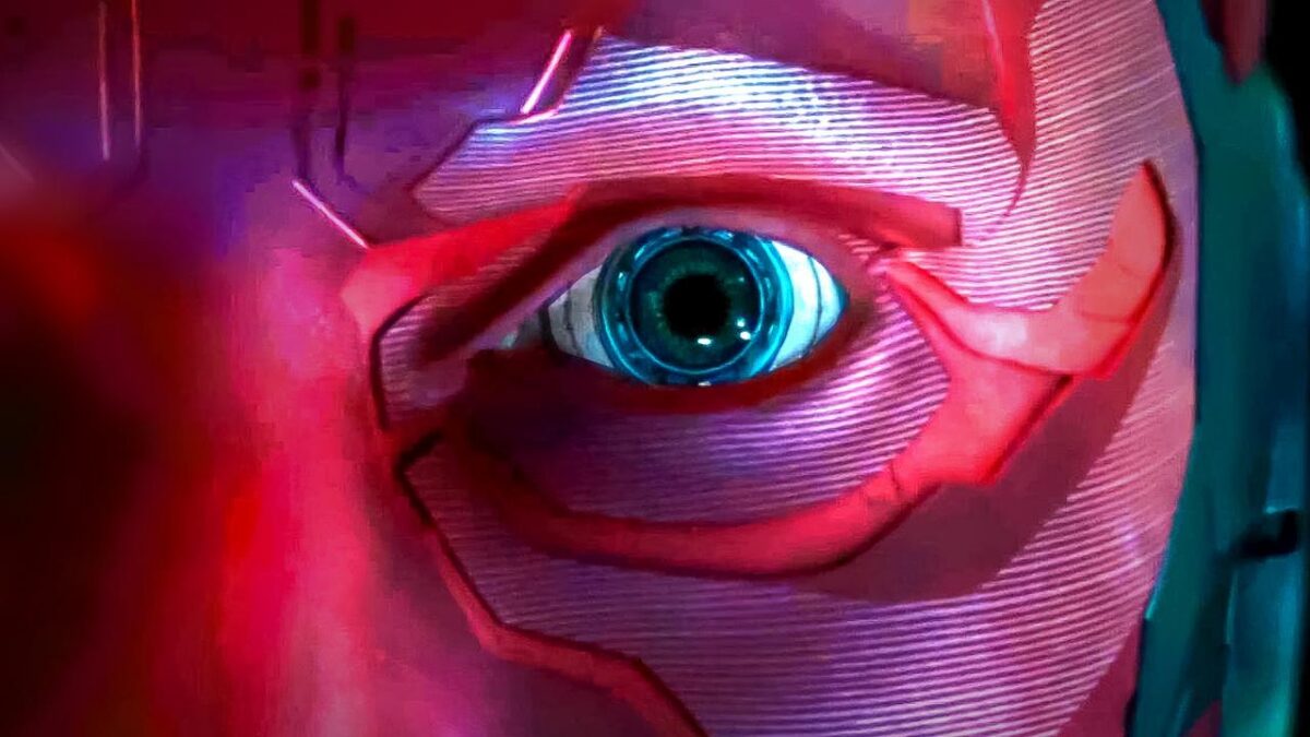 Paul Bettany's Vision eye close up