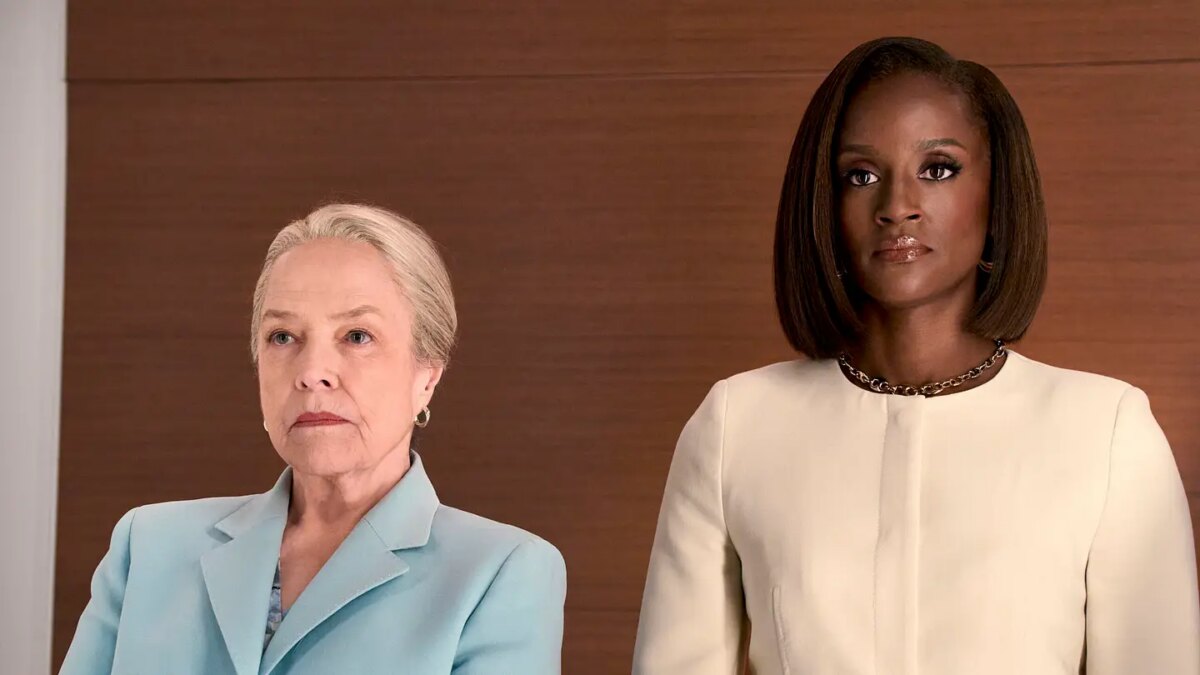 “Matty Matlock” — CBS Original Series MATLOCK, scheduled to air on Thursday, April 23 (9:01-11:00 PM, ET/PT). Pictured (L-R): Kathy Bates as “Madeline Matlock” and Skye P. Marshall as “Olympia Lawrence.” Photo: Michael Yarish/CBS ©2026 CBS Broadcasting, Inc. All Rights Reserved.
