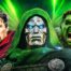 Benedict Cumberbatch as Doctor Strange, Robert Downey Jr's Doctor Doom and Mark Ruffalo's Hulk.