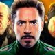 Magneto and Gambit standing between Robert Downey Jr. as Doctor Doom