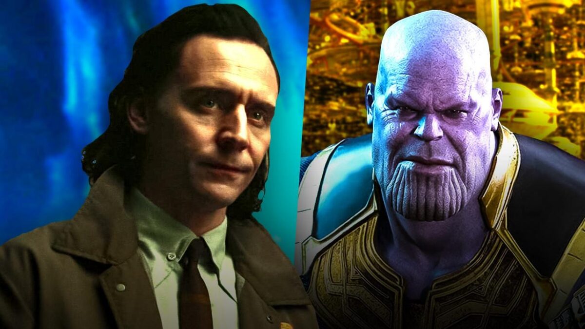 Tom Hiddleston as Loki, Josh Brolin as Thanos.