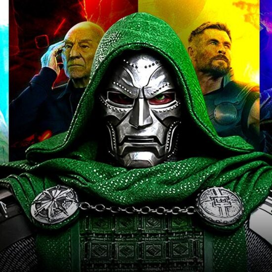Doctor Doom alongside the Avengers and X-Men members.
