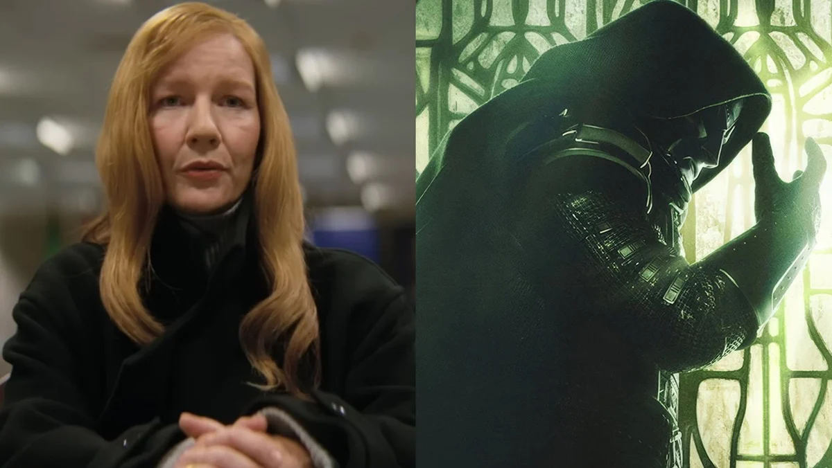 (Left) Sandra H&uuml;ller in Project Hail mary (Right) Robert Downey Jr. as Doctor Doom