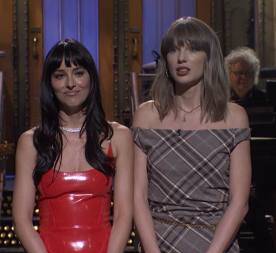 Taylor Swift Joins 'SNL' host Dakota Johnson In Opening Monologue