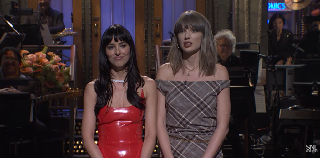Taylor Swift Joins 'SNL' host Dakota Johnson In Opening Monologue