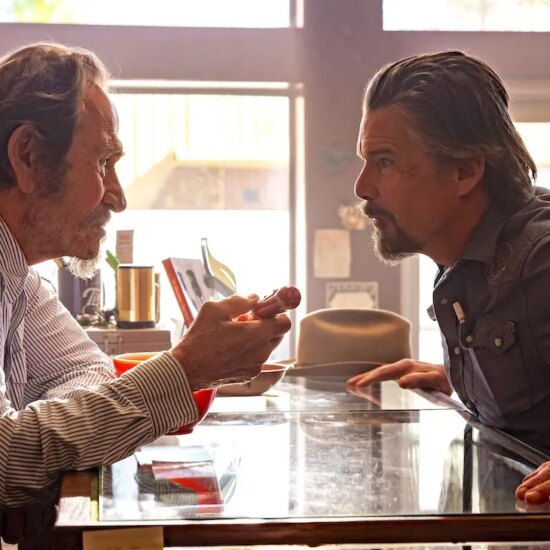 Tommy Lee Jones and Ethan Hawke in The Lowdown season 2